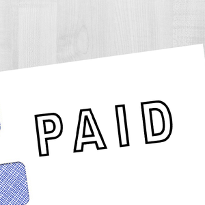 PAID Outlined Stock Stamp Imprint