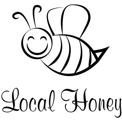 Local Honey Cutsie Bee Rubber Stamp - alternate view