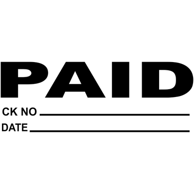 Paid Stamp with 2 Lines - alternate view