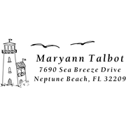 Lighthouse Birds Return Address Stamp