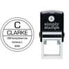 Clarke Initial Border Address Stamp Body and Design