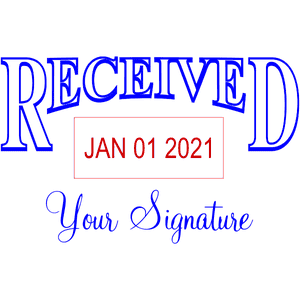 Received Signature Date Bottom Rubber Stamp