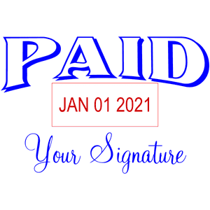 Paid Signature Date Stamp
