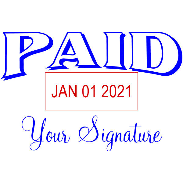 Paid Signature Date Stamp