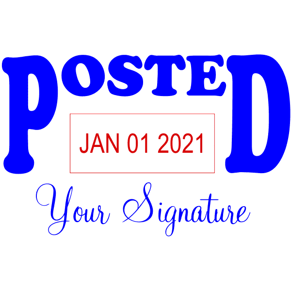 Posted Date Signature Office Stamp