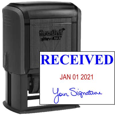 RECEIVED With Your Signature Date Stamp