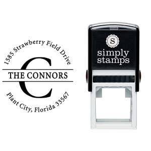 The Connors Family Return Address Stamp Body and Design