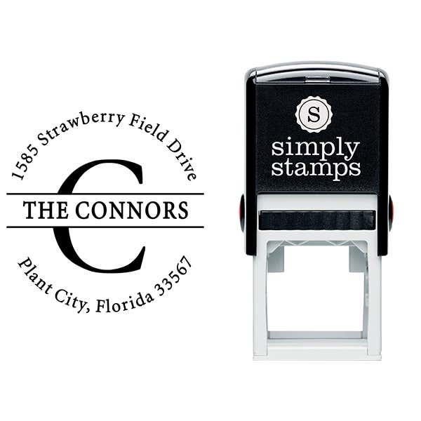 The Connors Family Return Address Stamp Body and Design