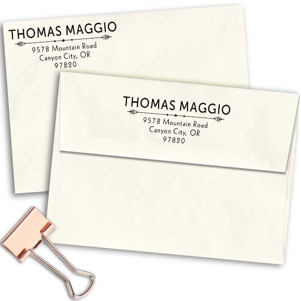 Maggio Deco Rubber Address Stamp Imprint Example