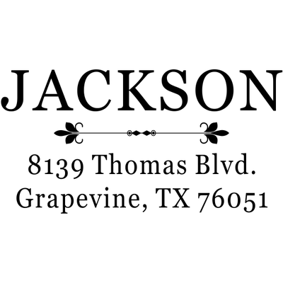 Jackson Deco Rubber Address Stamp
