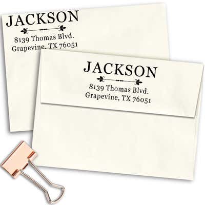 Jackson Deco Rubber Address Stamp - alternate view