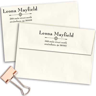 Mayfield Art Deco Address Stamp - alternate view