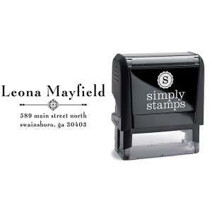 Mayfield Art Deco Address Stamp Body and Design