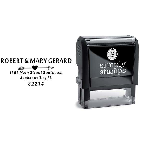 Gerard Heart Arrow Address Stamp Body and Design