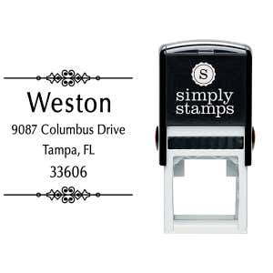 Weston Vintage Address Stamp Body and Design