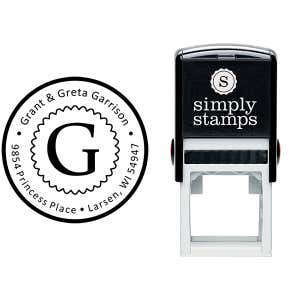 Garrison Solid Circle Border Address Stamp Body and Design