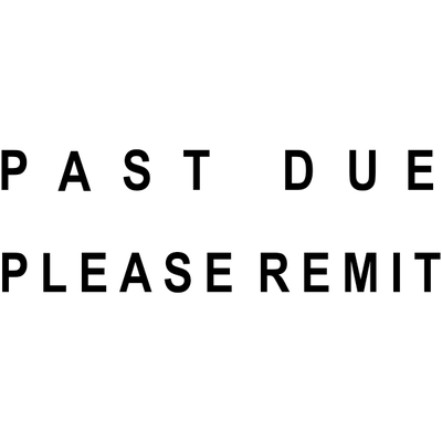 PAST DUE PLEASE REMIT Stamp - alternate view