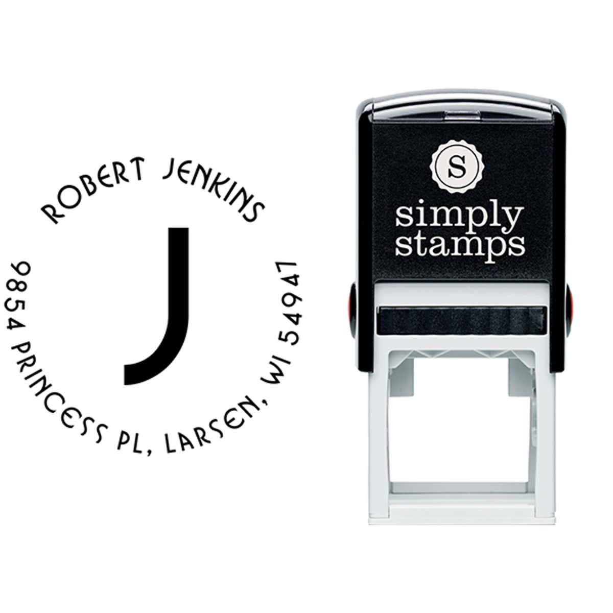 Jenkins Capital Letter Address Stamp Body and Design