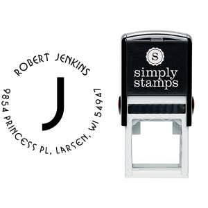 Jenkins Capital Letter Address Stamp Body and Design