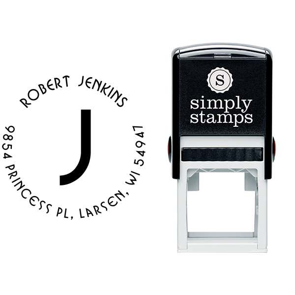 Jenkins Capital Letter Address Stamp Body and Design