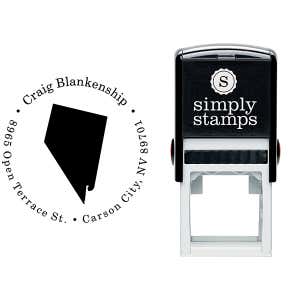 Nevada Round Address Stamp Body and Design