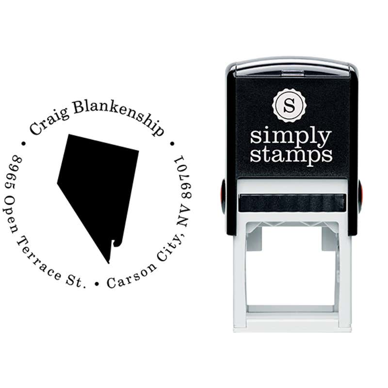 Nevada Round Address Stamp Body and Design