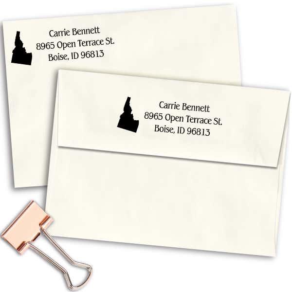 Idaho Return Address Stamp Imprint Example