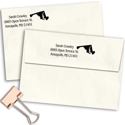Maryland Return Address Stamp - alternate view