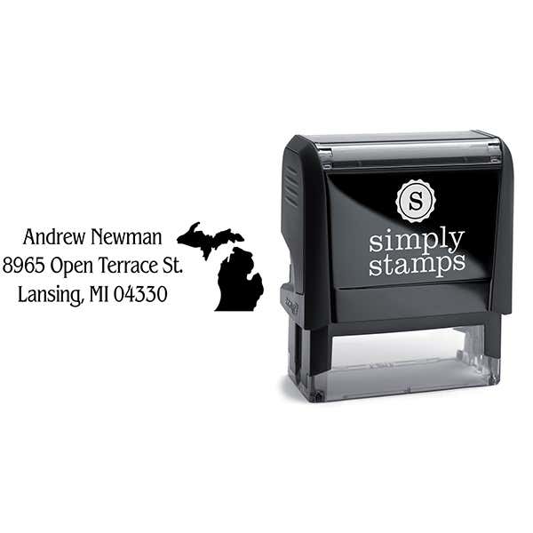 Michigan Return Address Stamp Body and Design