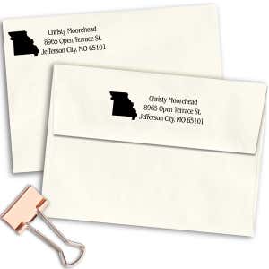 Missouri Return Address Stamp Imprint Example