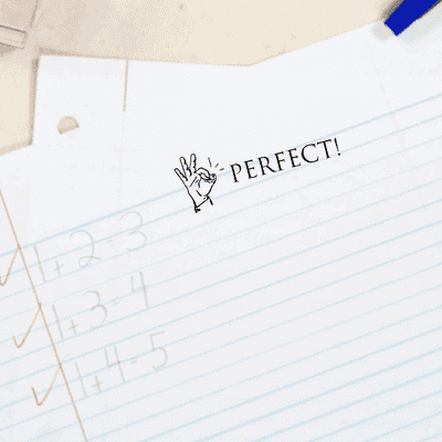 Perfect! Okay Hand Teacher Feedback Stamp - alternate view