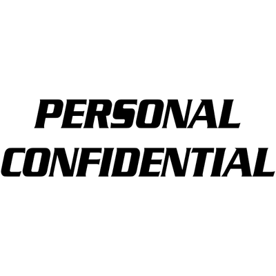 PERSONAL CONFIDENTIAL Stock Stamp - alternate view