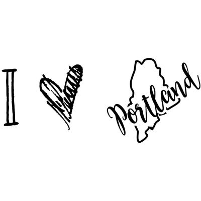 I Love Maine Rubber Stamp