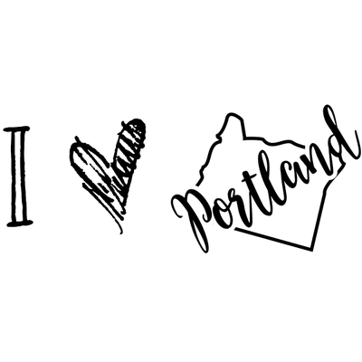 I Love Oregon Rubber Stamp