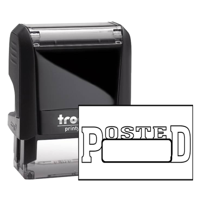 POSTED With Date Space Stock Stamp