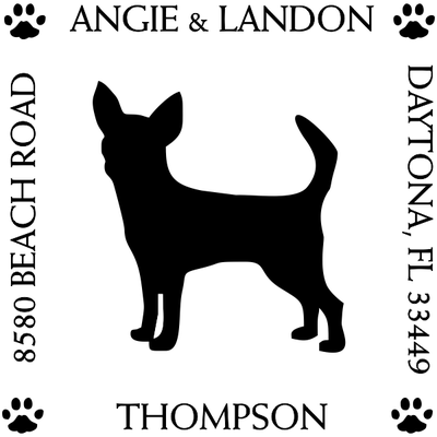 Chihuahua Pet Lover Dog Address Stamp