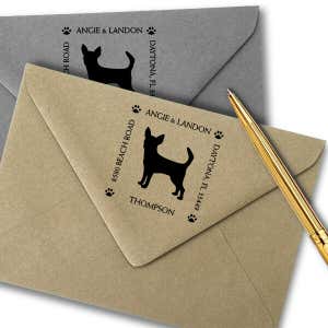 Chihuahua Pet Lover Dog Address Stamp Imprint Example