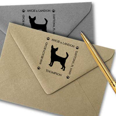 Chihuahua Pet Lover Dog Address Stamp - alternate view