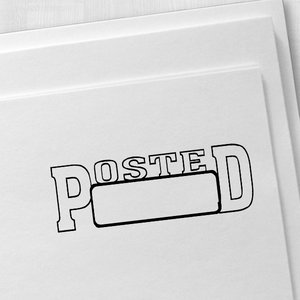 POSTED With Date Space Stock Stamp Imprint Example on Paper