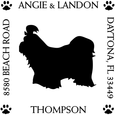 Shih Tzu Pet Lover Dog Address Stamp