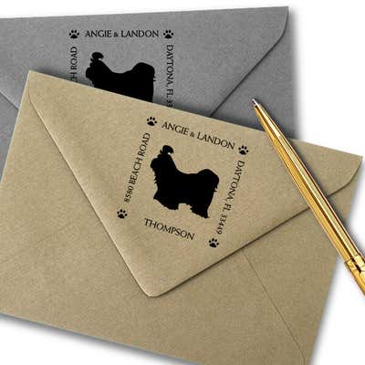 Shih Tzu Pet Lover Dog Address Stamp - alternate view
