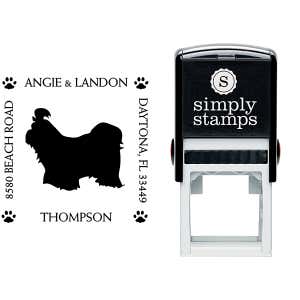 Shih Tzu Pet Lover Dog Address Stamp Body and Design