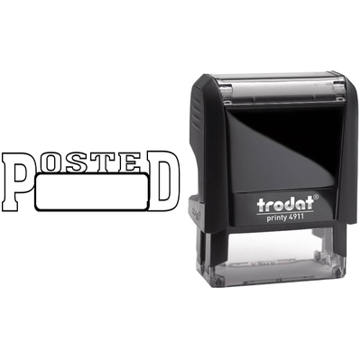 POSTED With Date Space Stock Stamp - alternate view