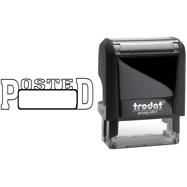 POSTED With Date Space Stock Stamp Body with Imprint