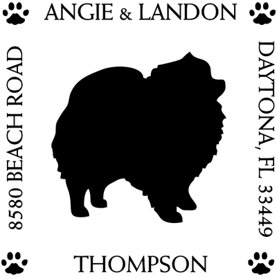 Pomeranian Pet Lover Dog Address Stamp