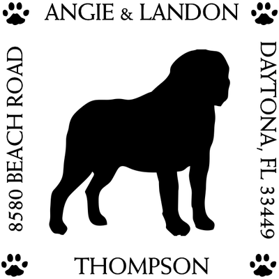 St. Bernard Pet Lover Dog Address Stamp