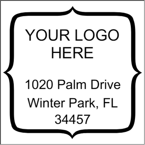 Quote Square Logo Address Stamp