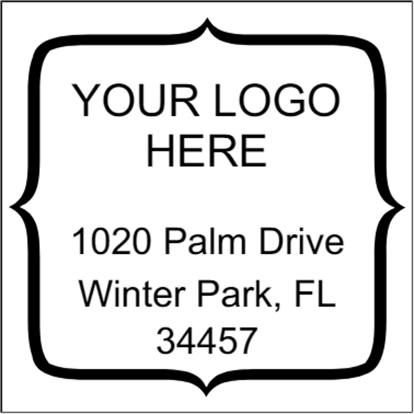 Quote Square Logo Address Stamp