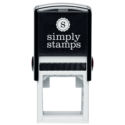 Vintage Logo Address Stamp - Customizable - Self-Inking, Pre-Inked, Wood Handle (1.5" or 2") - alternate view