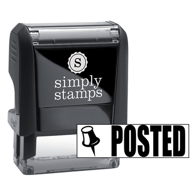 POSTED With Thumbtack Stock Stamp